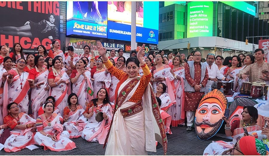 নিউইয়র্কের টাইমস স্কয়ারে 'বাংলা নববর্ষ'