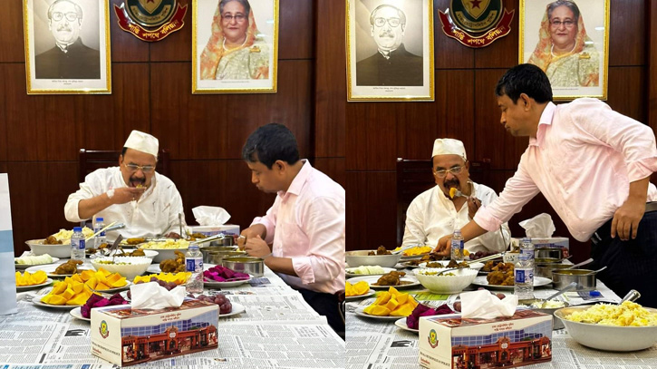 সোনারগাঁও থেকে খাবার এনে গয়েশ্বরকে খাওয়ালেন হারুন