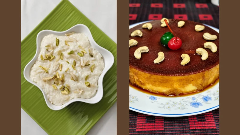 ঈদ রেসিপি: শাহি ফিরনি ও ক্যারামেল পুডিং